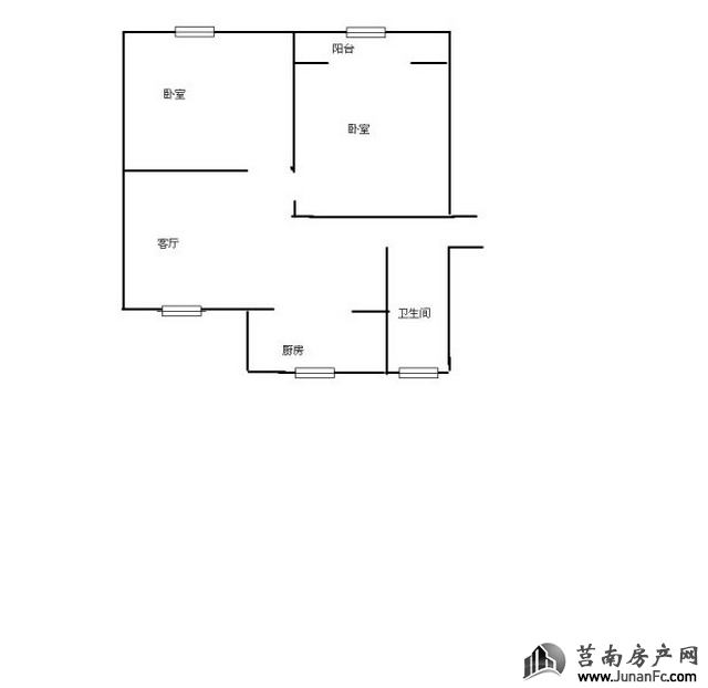站前小区 3室2厅 56.64平米 简单装修 40万元